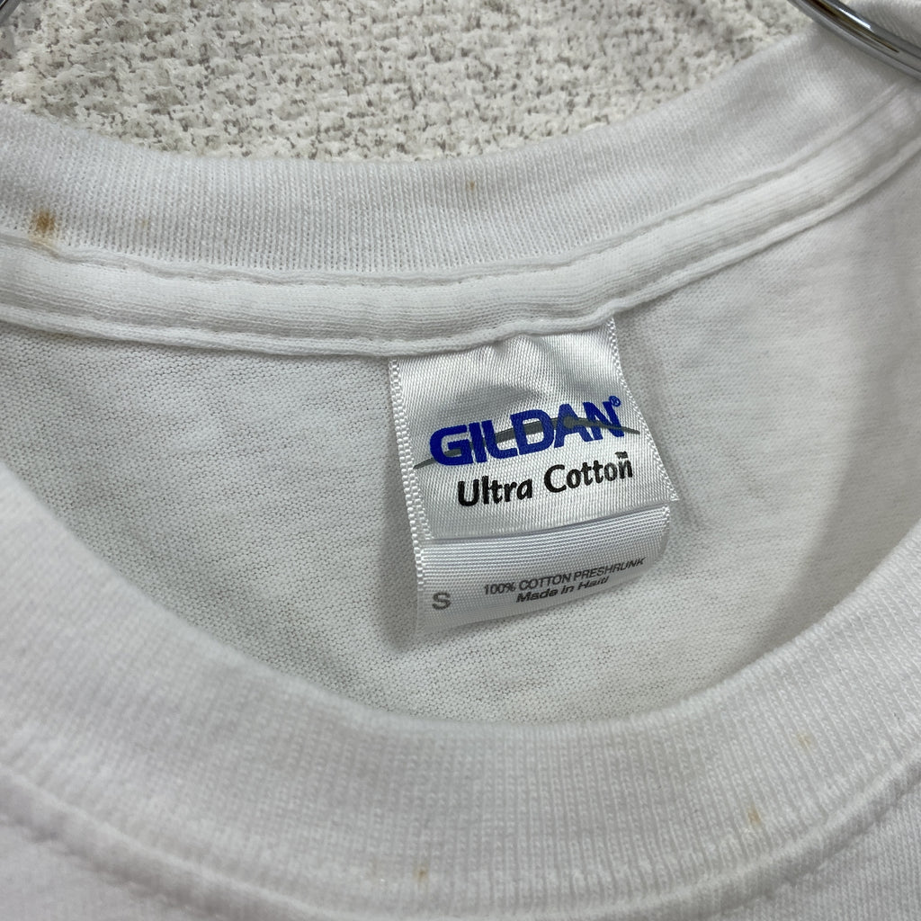 GILDAN　ギルダン　RAVEN NATION　半袖プリントTシャツ　白　ホワイト　Sサイズ　古着