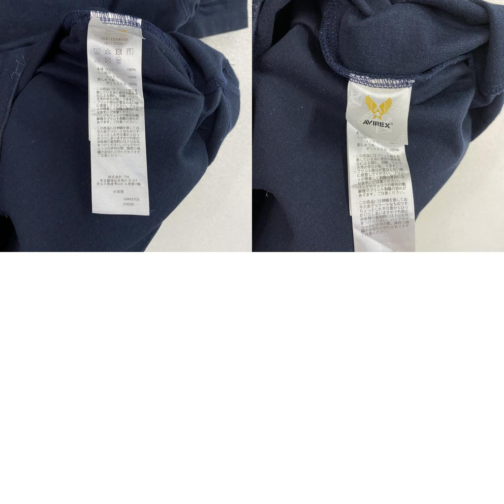 AVIREX　アヴィレックス　半袖ファティーグTシャツ　紺　ネイビー　Mサイズ　古着