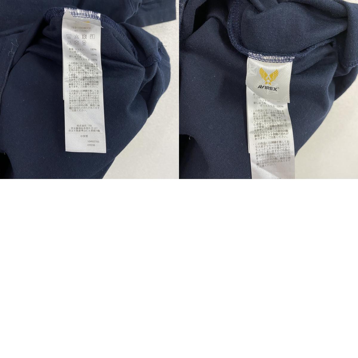 AVIREX　アヴィレックス　半袖ファティーグTシャツ　紺　ネイビー　Mサイズ　古着
