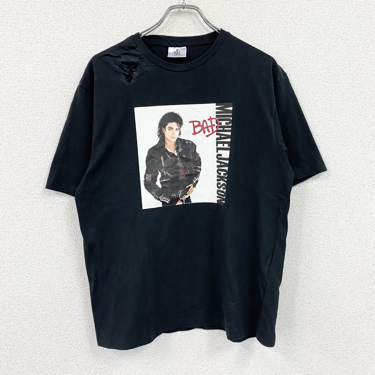 MICHAEL JACKSON　マイケルジャクソン　半袖プリントTシャツ　黒　ブラック　Lサイズ　古着