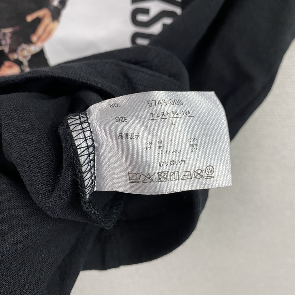 MICHAEL JACKSON　マイケルジャクソン　半袖プリントTシャツ　黒　ブラック　Lサイズ　古着