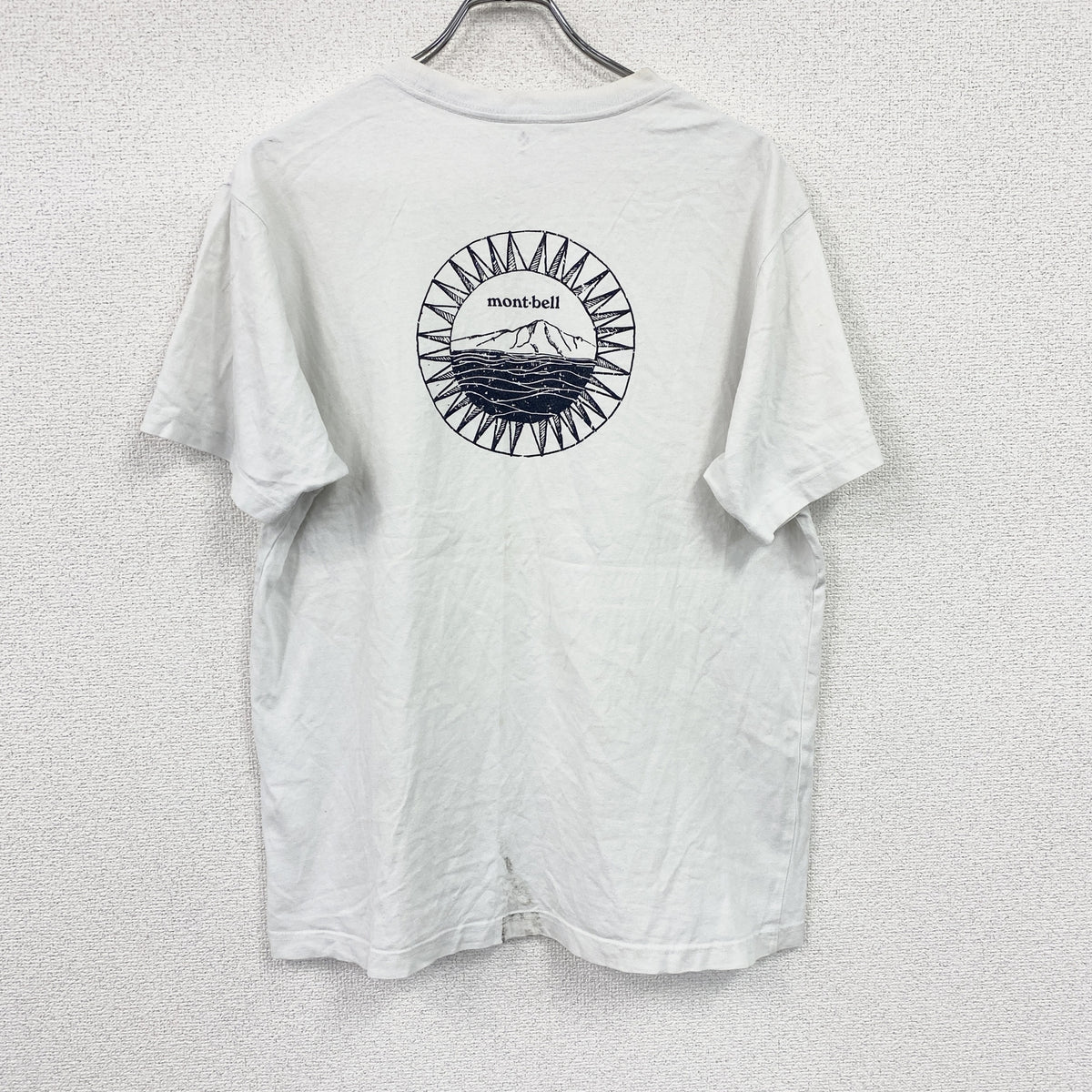 Mont-bell　モンベル　半袖プリントTシャツ　白　ホワイト　Lサイズ　古着