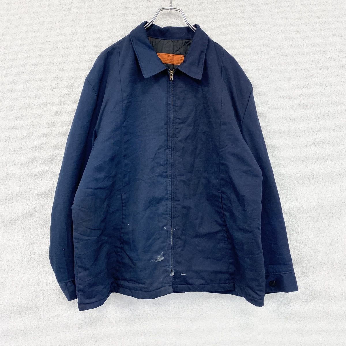 ～80s　RED KAP　レッドキャップ　ワークジャケット　カバーオール　TALONジップ　ヴィンテージ　紺　ネイビー　XLサイズ　古着