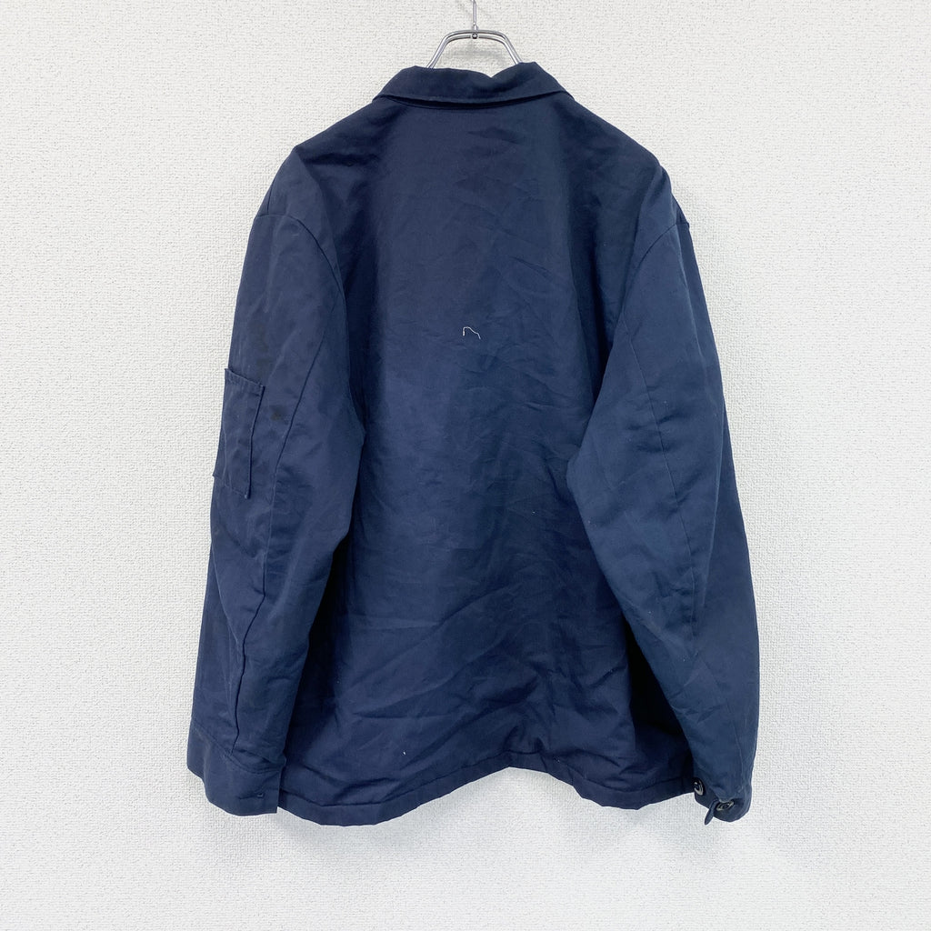 ～80s　RED KAP　レッドキャップ　ワークジャケット　カバーオール　TALONジップ　ヴィンテージ　紺　ネイビー　XLサイズ　古着