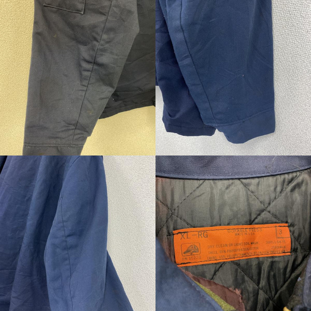 ～80s　RED KAP　レッドキャップ　ワークジャケット　カバーオール　TALONジップ　ヴィンテージ　紺　ネイビー　XLサイズ　古着