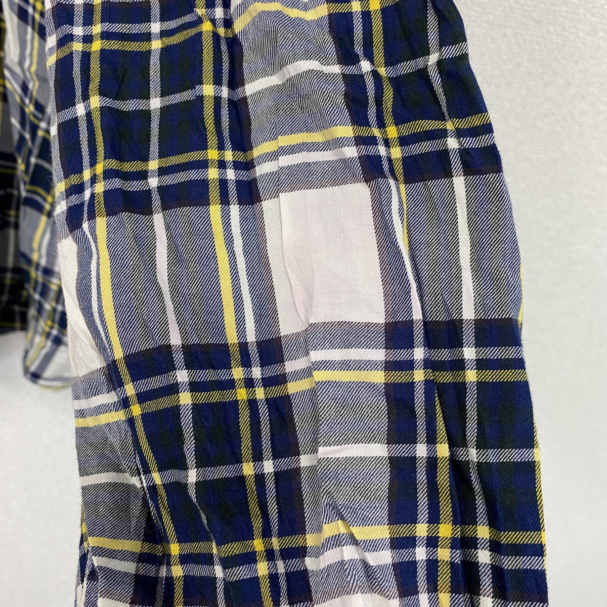 NAUTICA　ノーティカ　長袖ボタンダウンシャツ　チェック柄　紺　ネイビー　XLサイズ　古着