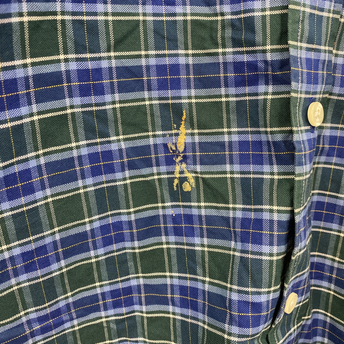 Brooks Brothers　ブルックスブラザーズ　長袖ボタンダウンシャツ　ネルシャツ　チェック柄　青　ブルー　緑　グリーン　XLサイズ　古着