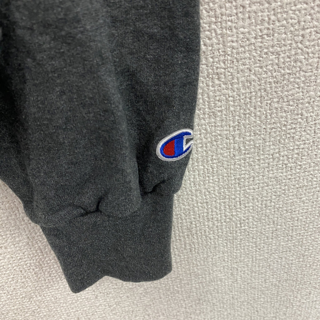 Champion　チャンピオン　スウェット/トレーナー　3連プリント　ノートルダム大学　カレッジロゴ　灰色　ダークグレー　Lサイズ　古着