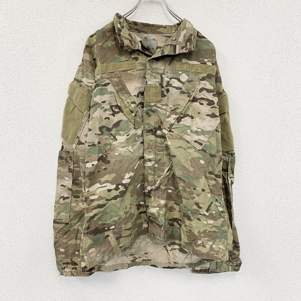 ～00s　U.S ARMY　米軍　ミリタリージャケット　コンバットジャケット　リップストップ　マルチカモ　迷彩　ヴィンテージ　カーキ　Mサイズ　古着