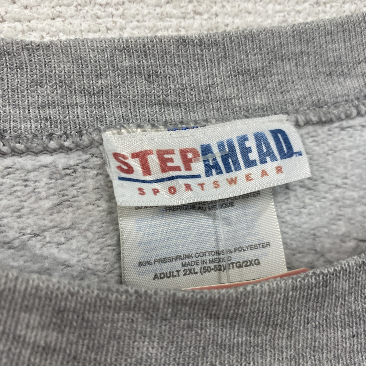 00s　STEPAHEAD　スウェット/トレーナー　ACC　カレッジロゴ　ヴィンテージ　灰色　グレー　2XLサイズ スウェットトップス メンズ コットン 古着