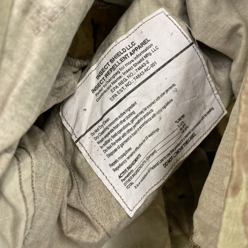 U.S ARMY　米軍　ミリタリージャケット　コンバットジャケット　リップストップ　マルチカム　迷彩　カーキ　Mサイズ　古着