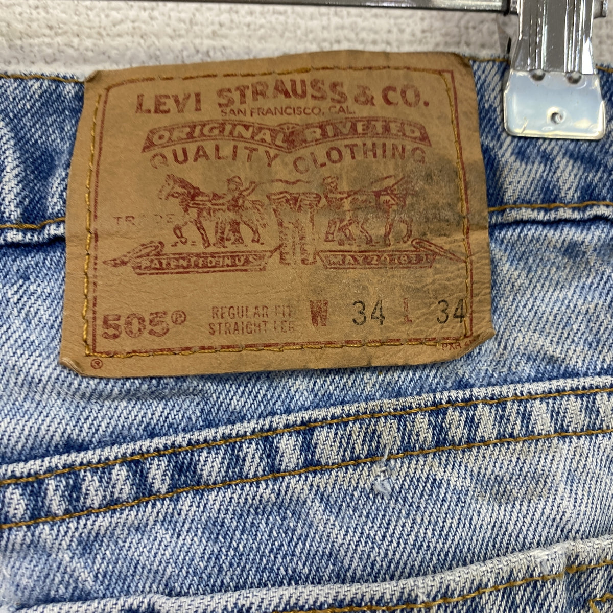 Levi's　リーバイス　505　デニムパンツ/ジーンズ　ジップフライ　インディゴ　W34サイズ　古着
