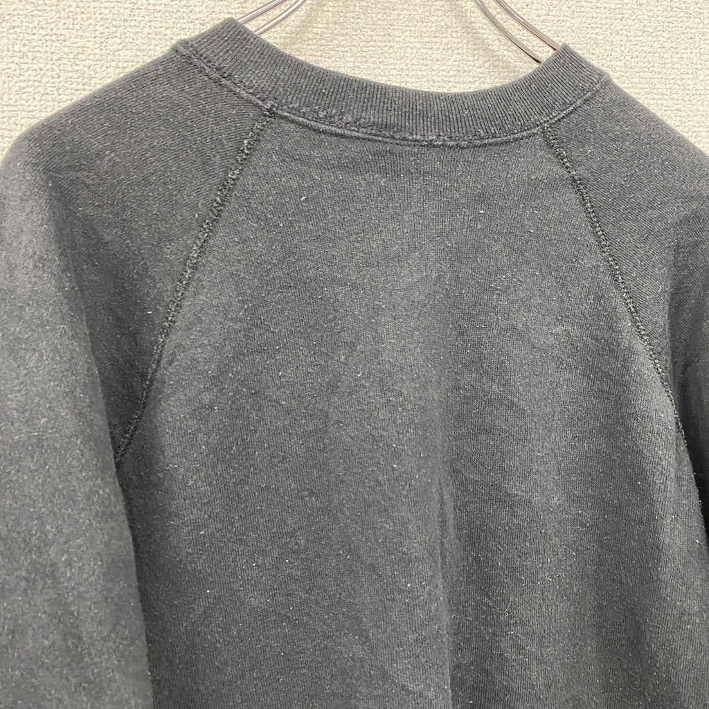 ～90s　BRINDAR　スウェット/トレーナー　ラグランスリーブ　ヴィンテージ　黒　ブラック　Lサイズ　古着