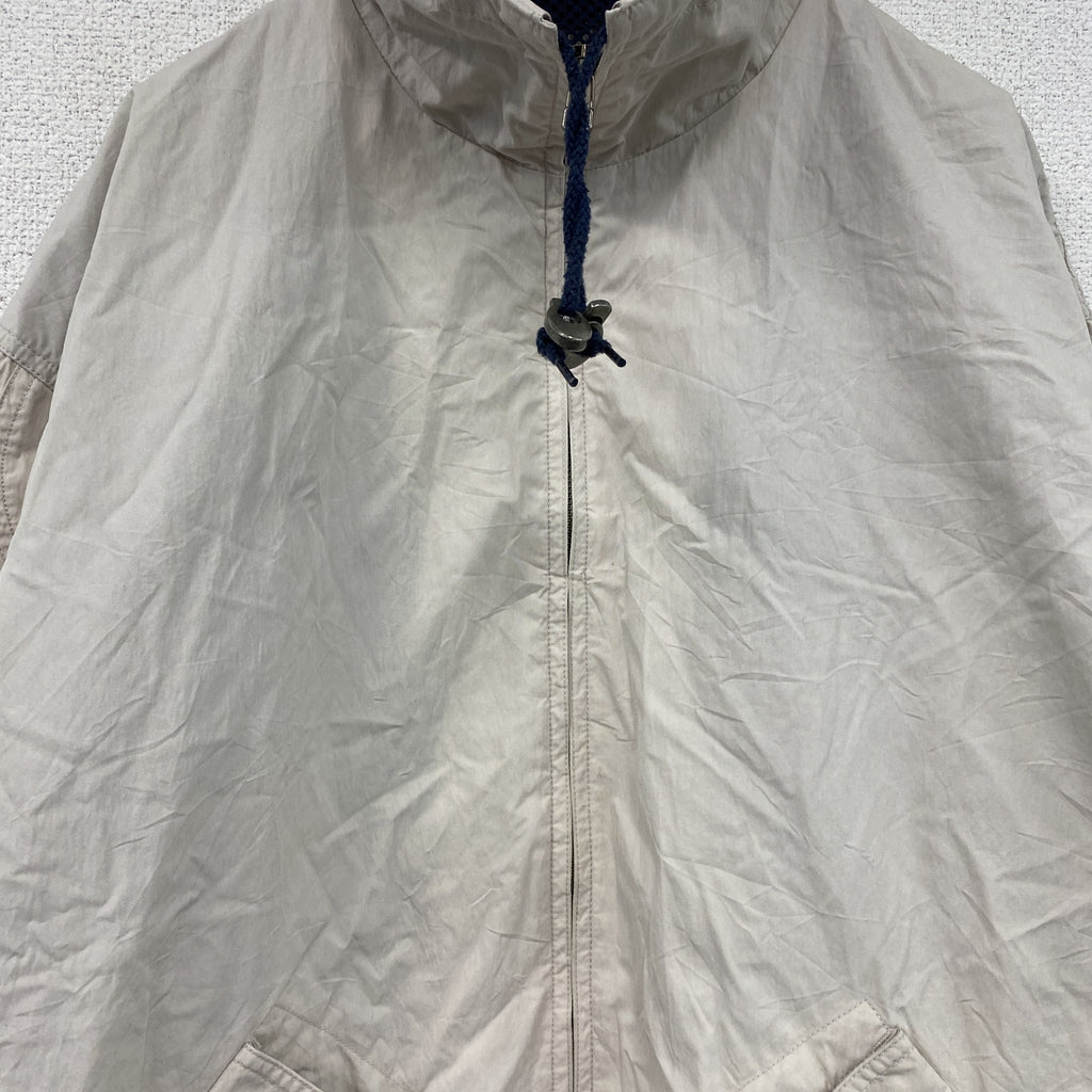 90s～　Eddie Bauer　エディーバウアー　フルジップナイロンジャケット　ブルゾン　ヴィンテージ　ベージュ　Mサイズ　古着