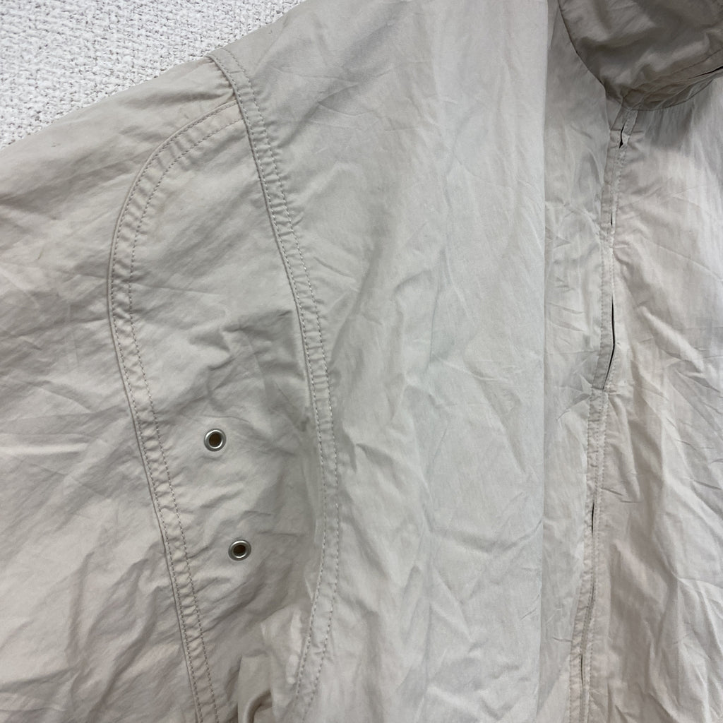 90s～　Eddie Bauer　エディーバウアー　フルジップナイロンジャケット　ブルゾン　ヴィンテージ　ベージュ　Mサイズ　古着