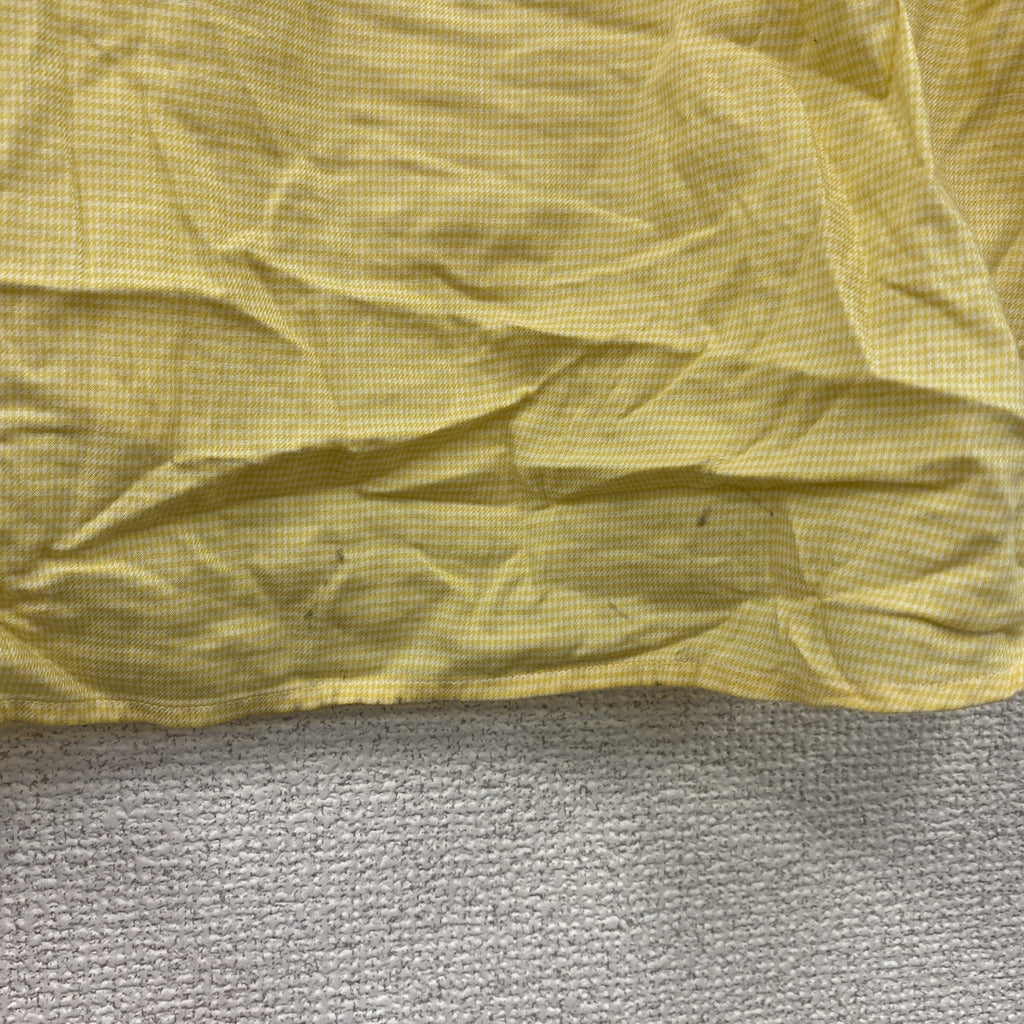 RALPH LAUREN　ラルフローレン　長袖ボタンダウンシャツ　千鳥格子柄　黄色　イエロー　161/2　古着