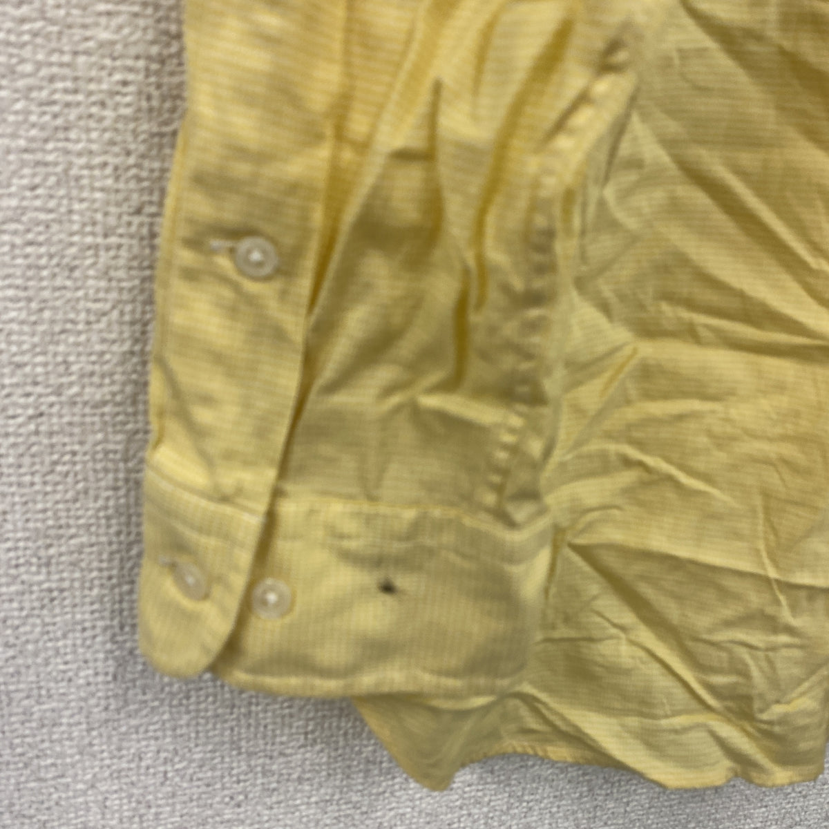RALPH LAUREN　ラルフローレン　長袖ボタンダウンシャツ　千鳥格子柄　黄色　イエロー　161/2　古着