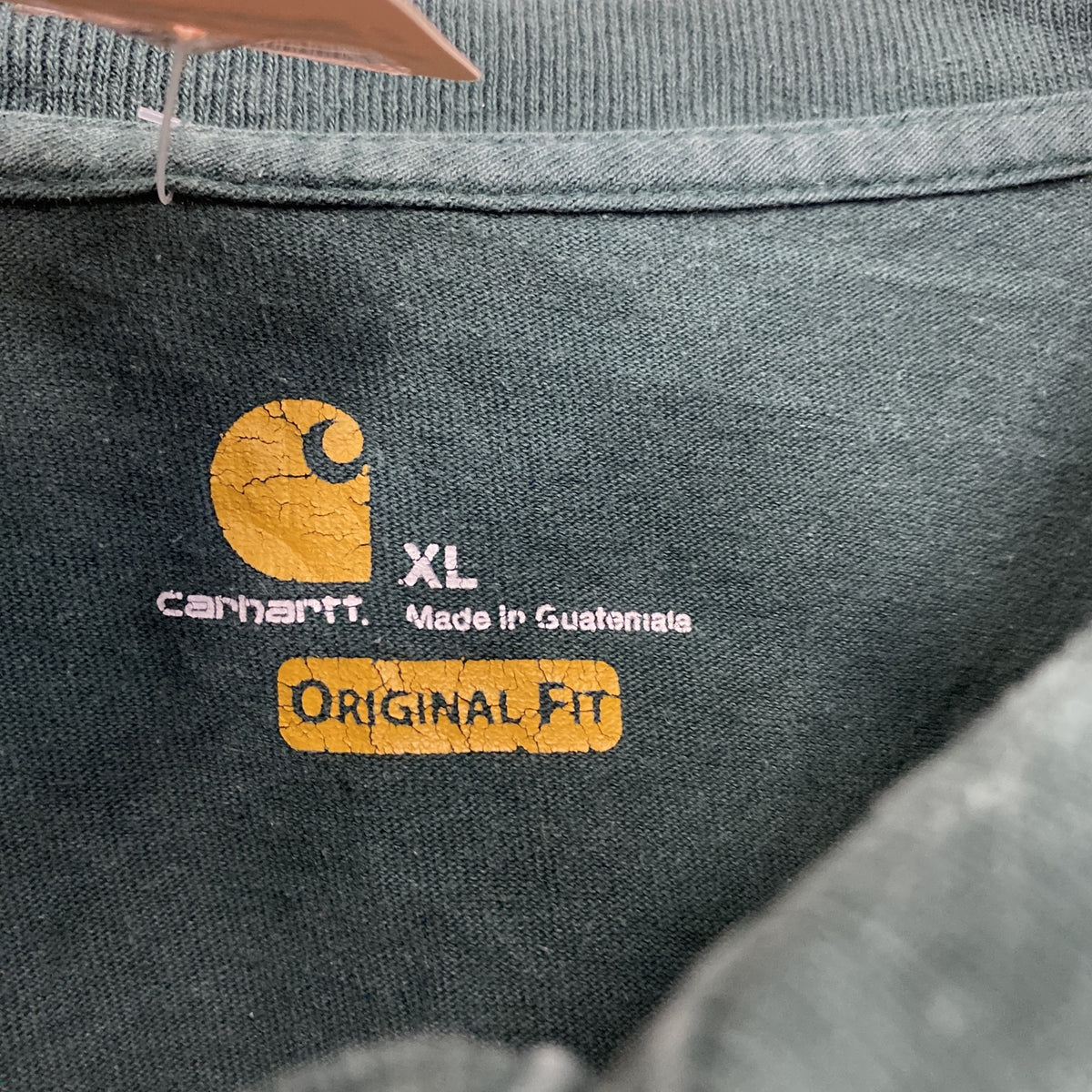 Carhartt　カーハート　長袖Tシャツ　ヘンリーネック　深緑　グリーン　XLサイズ　古着