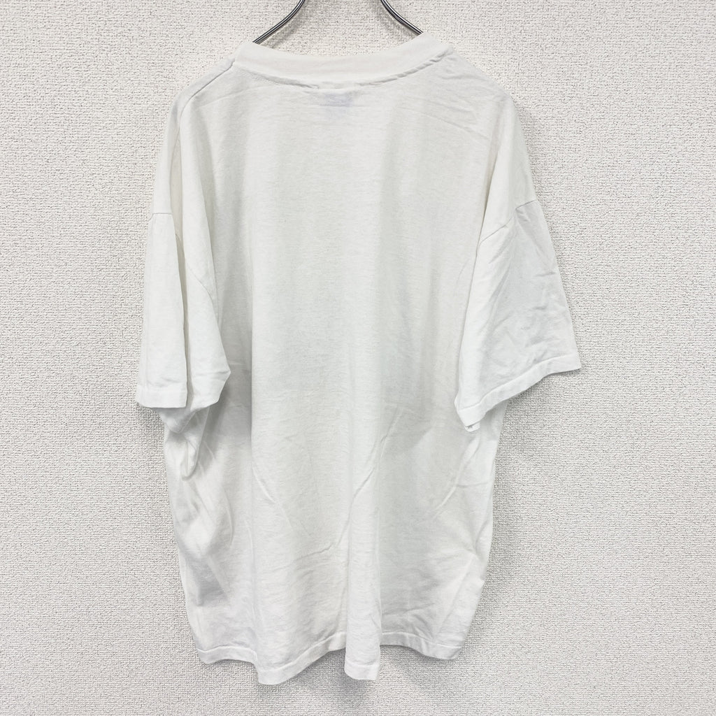 Hanes　ヘインズ　半袖Tシャツ　シングルステッチ　ヴィンテージ　白　ホワイト　XLサイズ　古着