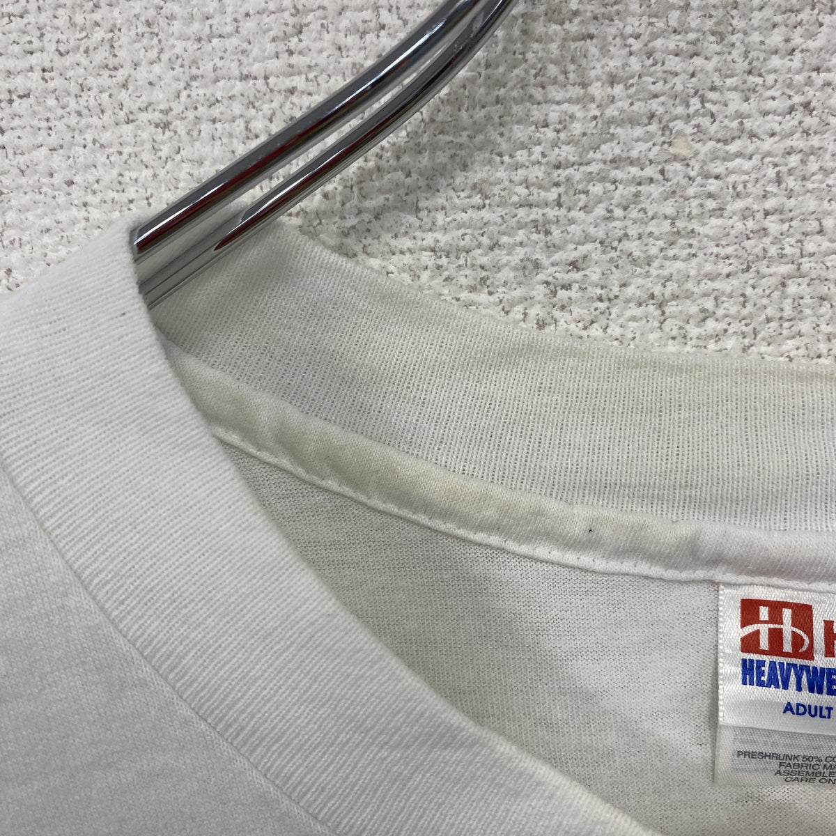 Hanes　ヘインズ　半袖Tシャツ　シングルステッチ　ヴィンテージ　白　ホワイト　XLサイズ　古着