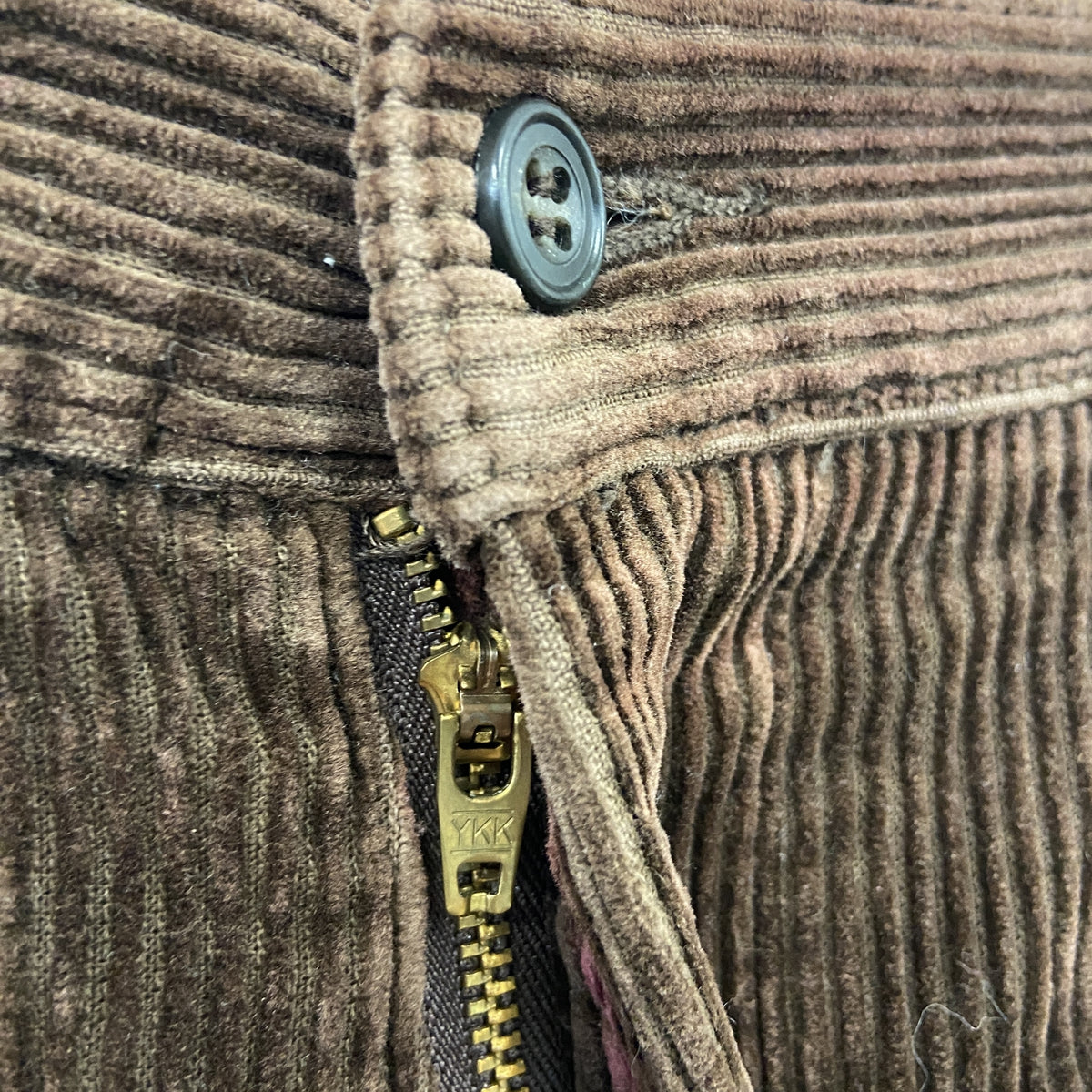 OLD UNIQLO　オールドユニクロ　コーデュロイパンツ　ジップフライ　茶色　ブラウン　古着
