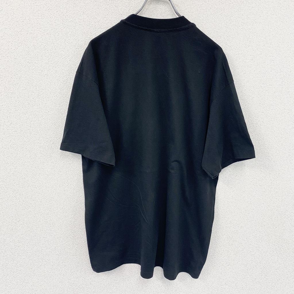 Hanes　ヘインズ　半袖プリントTシャツ　シングルステッチ　黒　ブラック　XXLサイズ カットソー メンズ コットン 古着