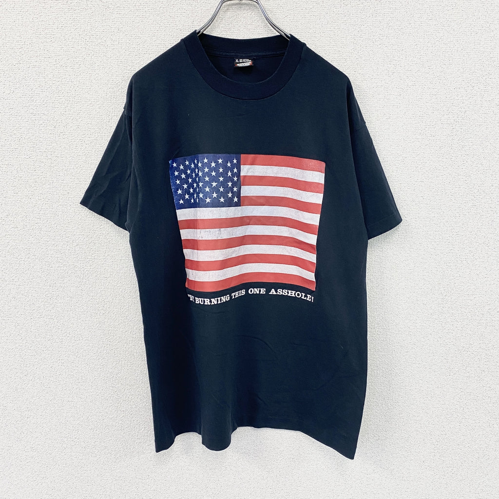 SCREEN STARS　スクリーンスターズ　半袖プリントTシャツ　シングルステッチ　ヴィンテージ　黒　ブラック　XLサイズ　古着