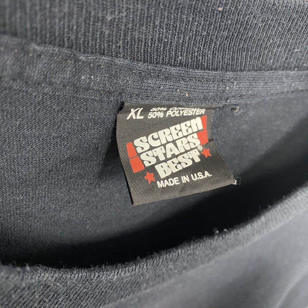 SCREEN STARS　スクリーンスターズ　半袖プリントTシャツ　シングルステッチ　ヴィンテージ　黒　ブラック　XLサイズ　古着