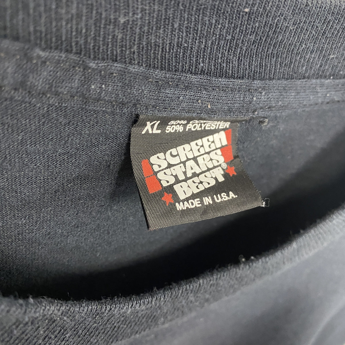 SCREEN STARS　スクリーンスターズ　半袖プリントTシャツ　シングルステッチ　ヴィンテージ　黒　ブラック　XLサイズ　古着