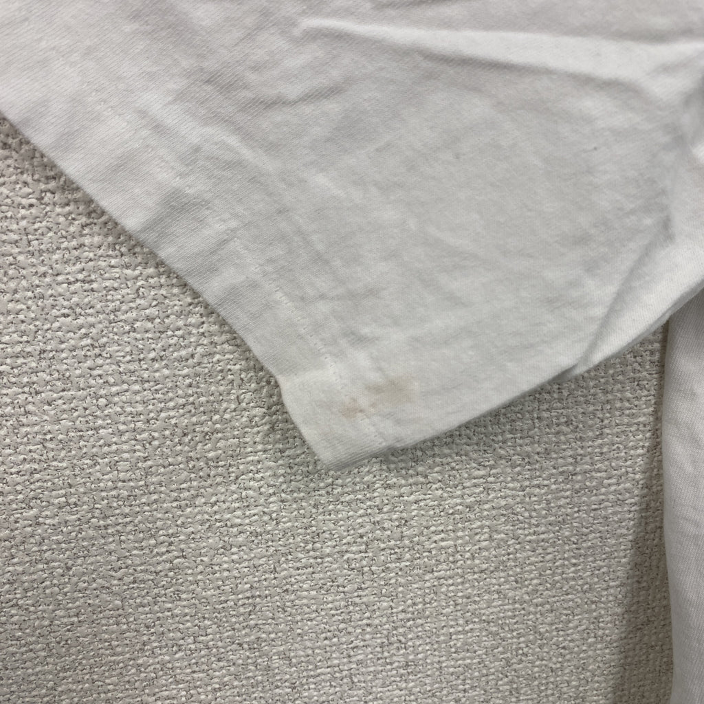 Hanes　ヘインズ　半袖プリントTシャツ　シングルステッチ　ヴィンテージ　白　ホワイト　Lサイズ カットソー メンズ コットン 古着