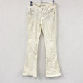 Levi's LADY STYLE　リーバイスレーディースタイル　コーデュロイフレアパンツ　ジップフライ　白　ホワイト　W28サイズ レディース 古着