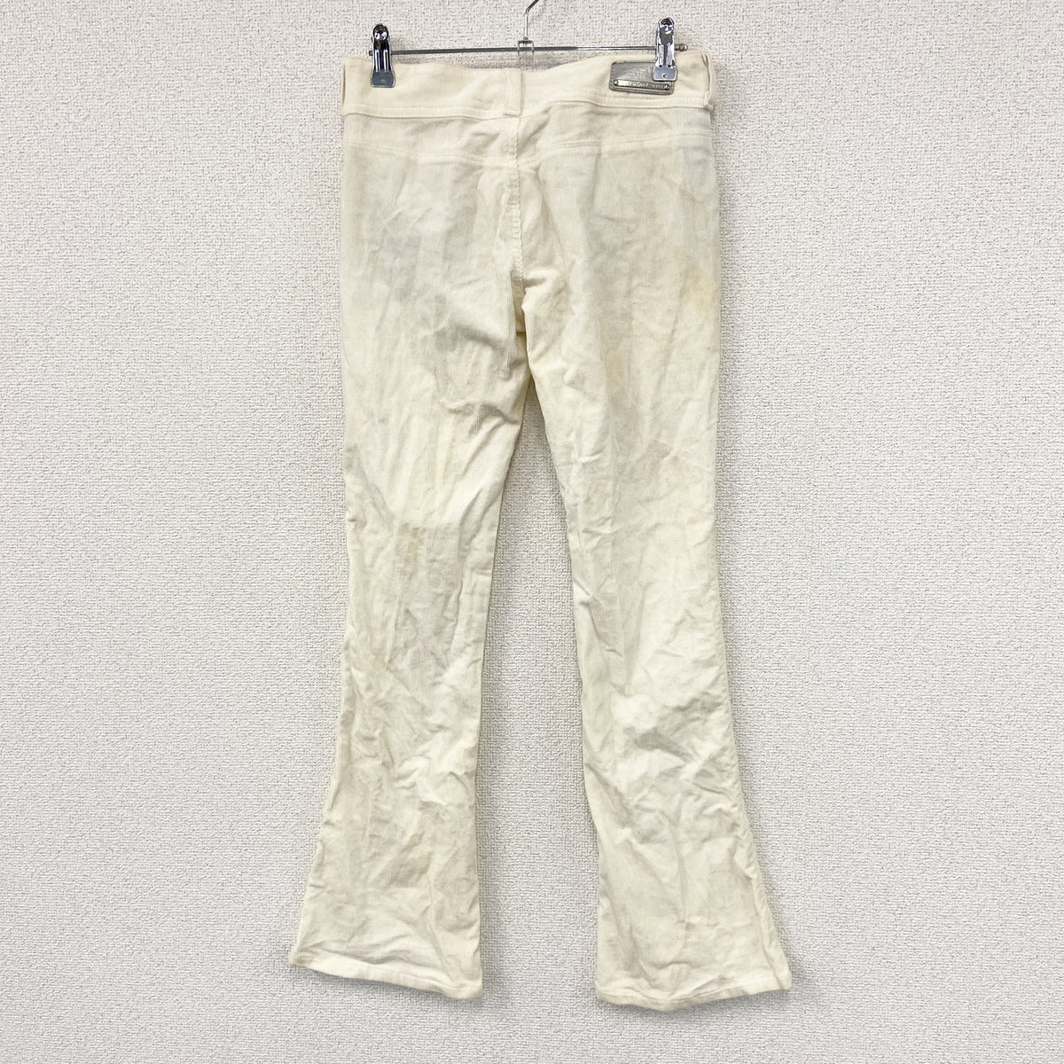 Levi's LADY STYLE　リーバイスレーディースタイル　コーデュロイフレアパンツ　ジップフライ　白　ホワイト　W28サイズ レディース 古着