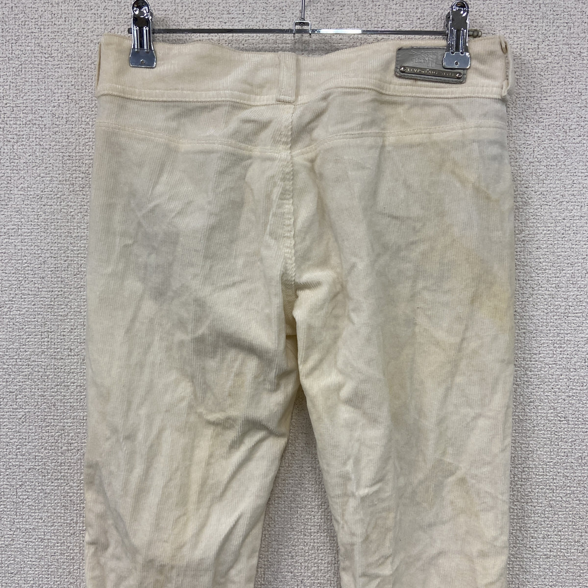 Levi's LADY STYLE　リーバイスレーディースタイル　コーデュロイフレアパンツ　ジップフライ　白　ホワイト　W28サイズ レディース 古着