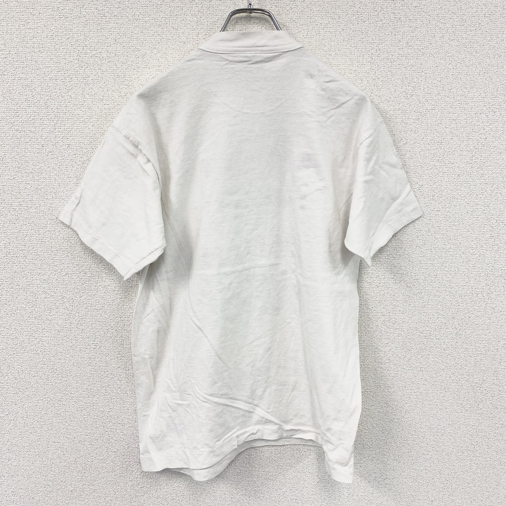 FRUIT OF THE LOOM　フルーツオブザルーム　半袖プリントTシャツ　シングルステッチ　ヴィンテージ　白　ホワイト　Lサイズ カットソー メンズ コットン 古着
