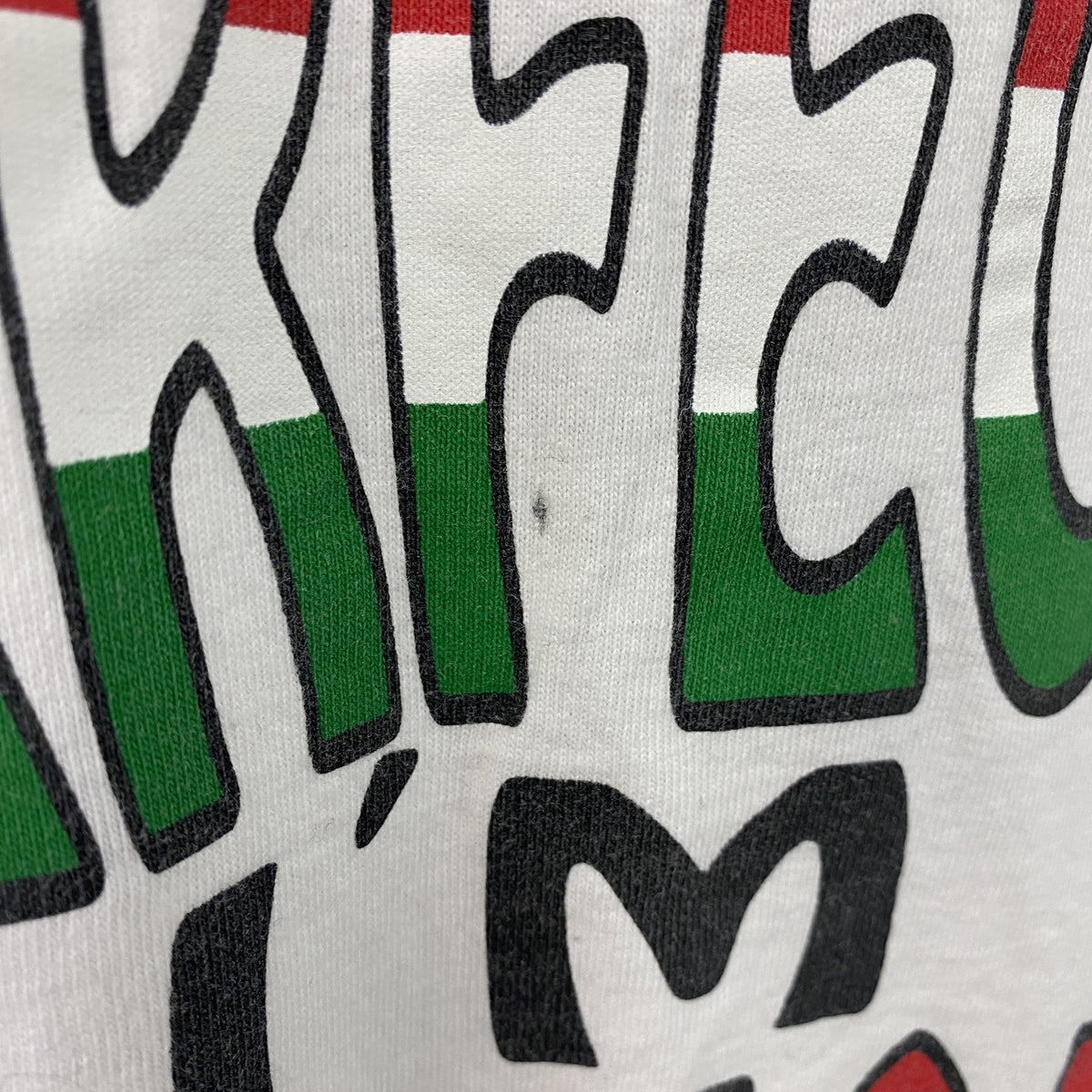 FRUIT OF THE LOOM　フルーツオブザルーム　半袖プリントTシャツ　シングルステッチ　ヴィンテージ　白　ホワイト　Lサイズ カットソー メンズ コットン 古着