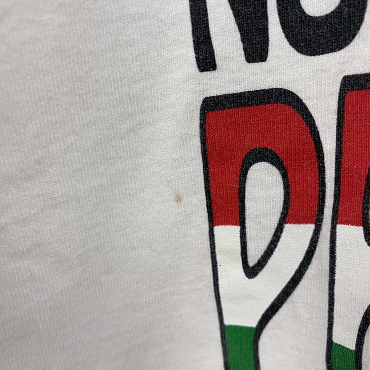FRUIT OF THE LOOM　フルーツオブザルーム　半袖プリントTシャツ　シングルステッチ　ヴィンテージ　白　ホワイト　Lサイズ カットソー メンズ コットン 古着