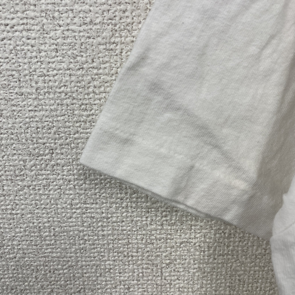 FRUIT OF THE LOOM　フルーツオブザルーム　半袖プリントTシャツ　シングルステッチ　ヴィンテージ　白　ホワイト　Lサイズ カットソー メンズ コットン 古着