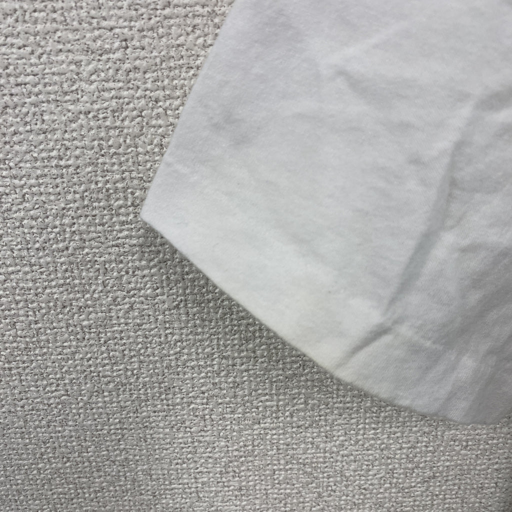 FRUIT OF THE LOOM　フルーツオブザルーム　半袖プリントTシャツ　シングルステッチ　ヴィンテージ　白　ホワイト　XLサイズ カットソー メンズ コットン 古着