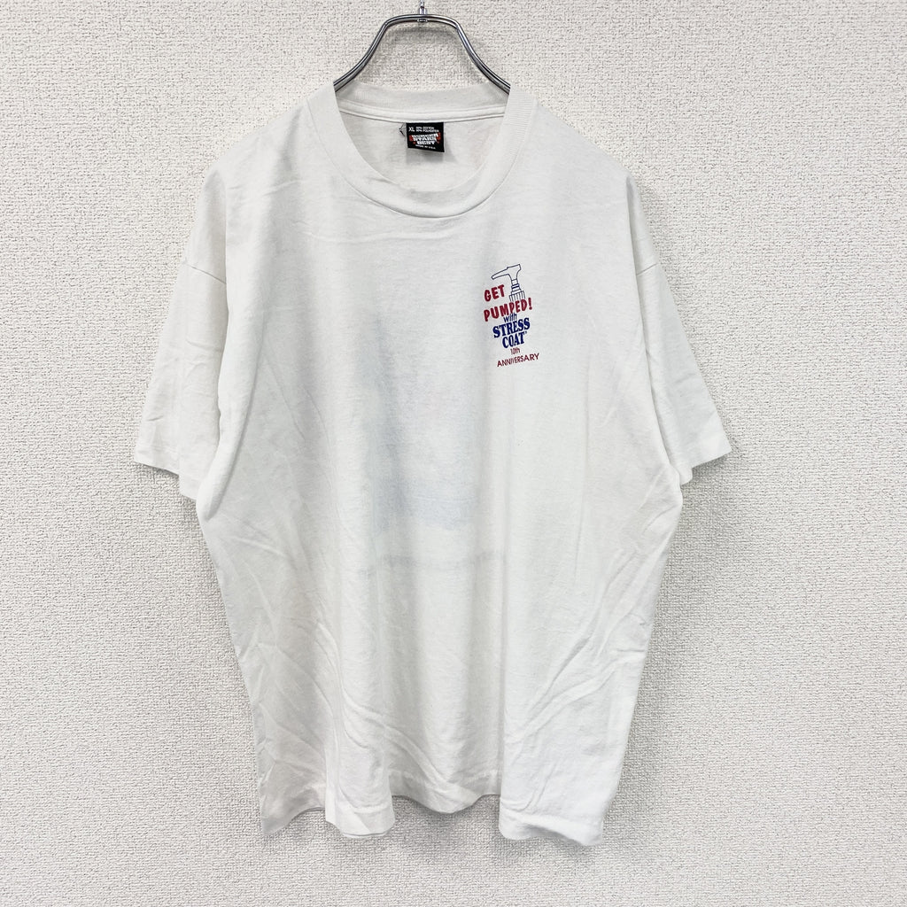 SCREEN STARS　スクリーンスターズ　半袖プリントTシャツ　シングルステッチ　ヴィンテージ　白　ホワイト　XLサイズ カットソー メンズ コットン 古着