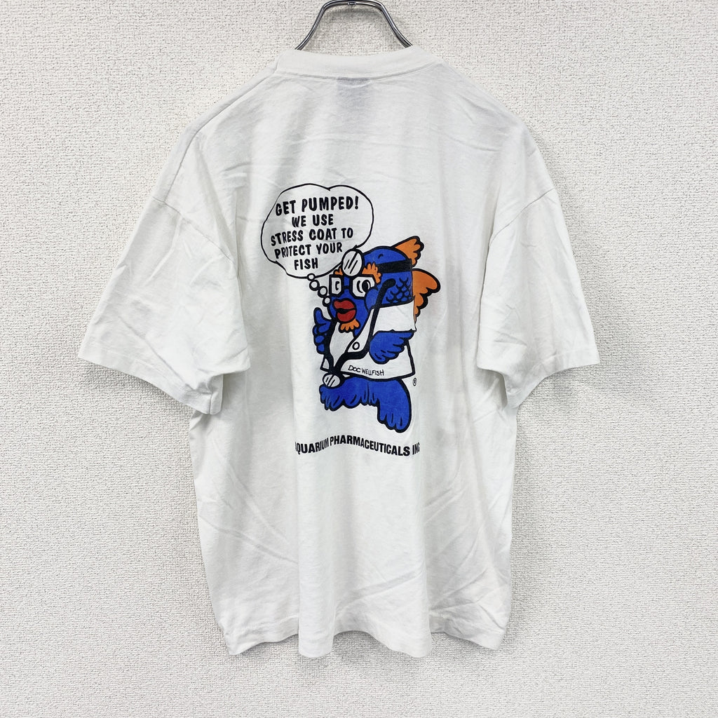 SCREEN STARS　スクリーンスターズ　半袖プリントTシャツ　シングルステッチ　ヴィンテージ　白　ホワイト　XLサイズ カットソー メンズ コットン 古着