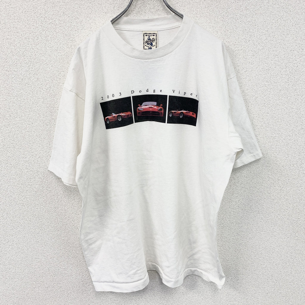 Alore　アローレ　半袖プリントTシャツ　シングルステッチ　ヴィンテージ　白　ホワイト　XLサイズ　古着