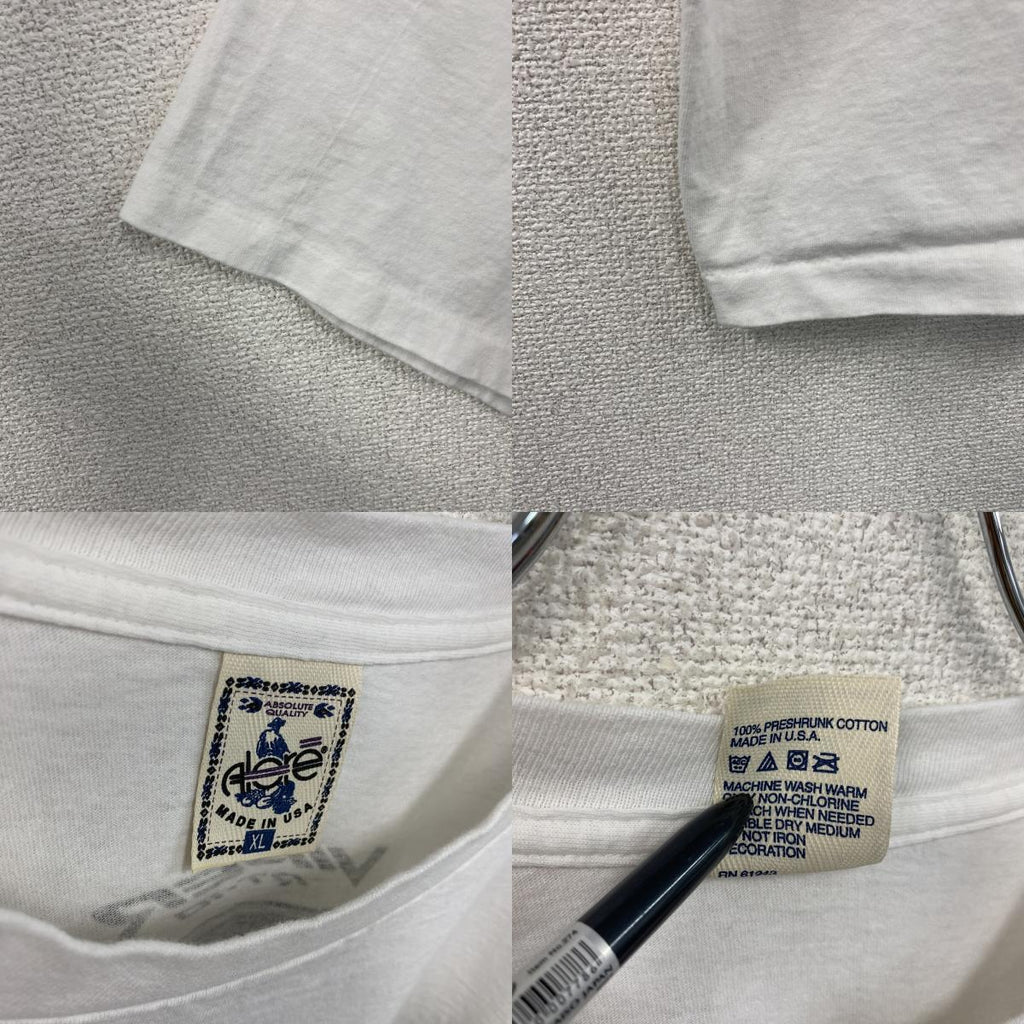 Alore　アローレ　半袖プリントTシャツ　シングルステッチ　ヴィンテージ　白　ホワイト　XLサイズ　古着