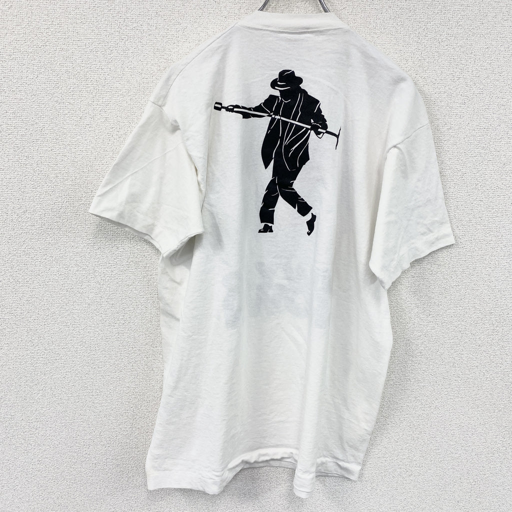FRUIT OF THE LOOM　フルーツオブザルーム　半袖プリントTシャツ　シングルステッチ　ヴィンテージ　白　ホワイト　XLサイズ カットソー メンズ コットン 古着