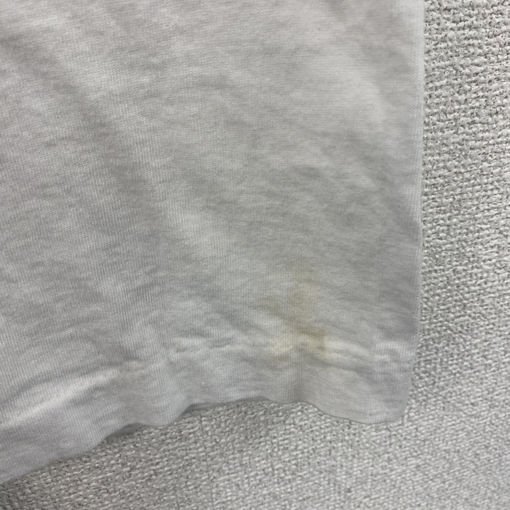 FRUIT OF THE LOOM　フルーツオブザルーム　半袖プリントTシャツ　シングルステッチ　ヴィンテージ　白　ホワイト　XLサイズ カットソー メンズ コットン 古着