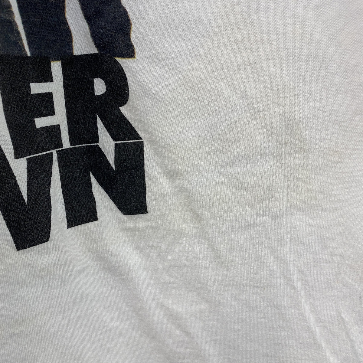 FRUIT OF THE LOOM　フルーツオブザルーム　半袖プリントTシャツ　シングルステッチ　ヴィンテージ　白　ホワイト　XLサイズ カットソー メンズ コットン 古着