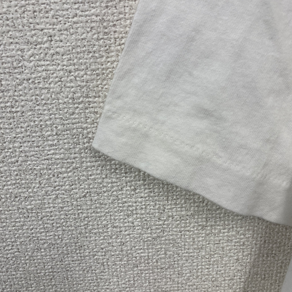 FRUIT OF THE LOOM　フルーツオブザルーム　半袖プリントTシャツ　シングルステッチ　ヴィンテージ　白　ホワイト　XLサイズ カットソー メンズ コットン 古着