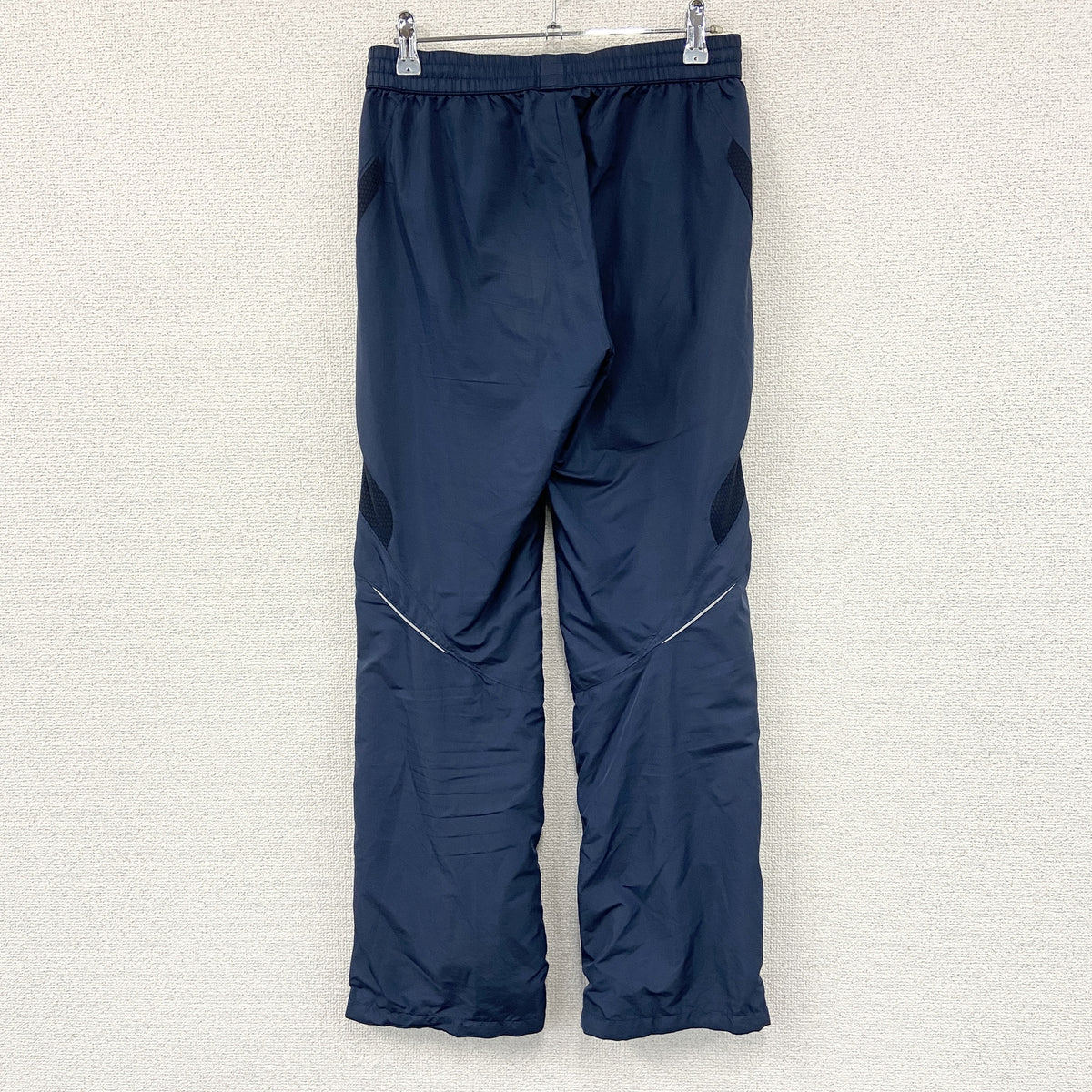 adidas　アディダス　ピステパンツ/ウィンドパンツ　トラックパンツ　紺　ネイビー　Mサイズ　古着