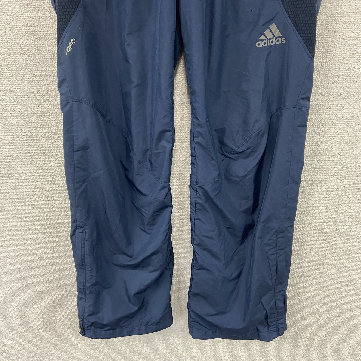 adidas　アディダス　ピステパンツ/ウィンドパンツ　トラックパンツ　紺　ネイビー　Mサイズ　古着