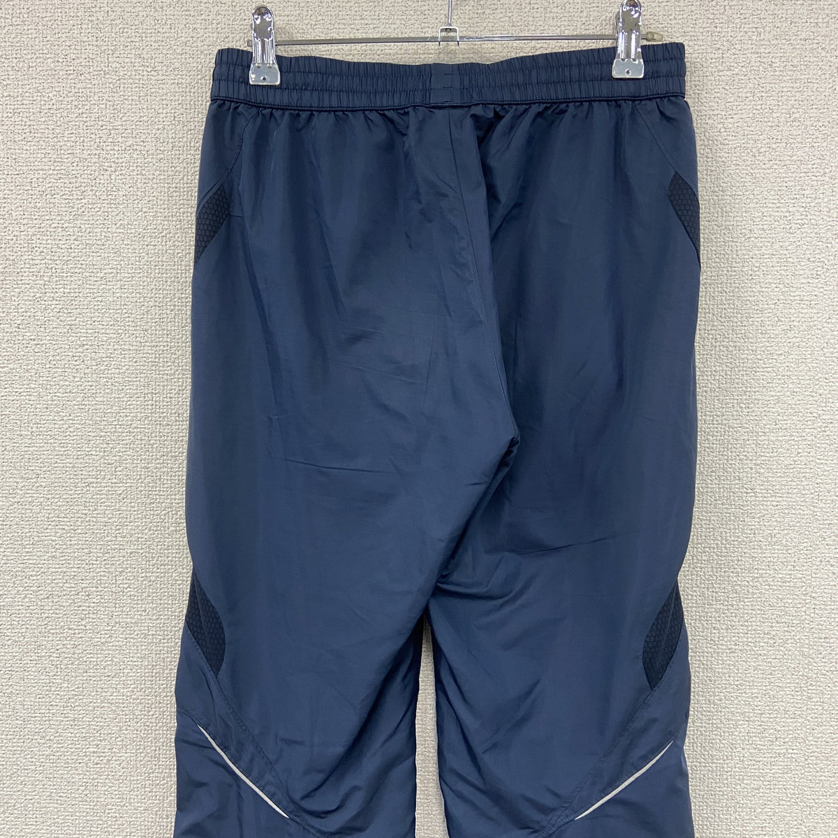 adidas　アディダス　ピステパンツ/ウィンドパンツ　トラックパンツ　紺　ネイビー　Mサイズ　古着