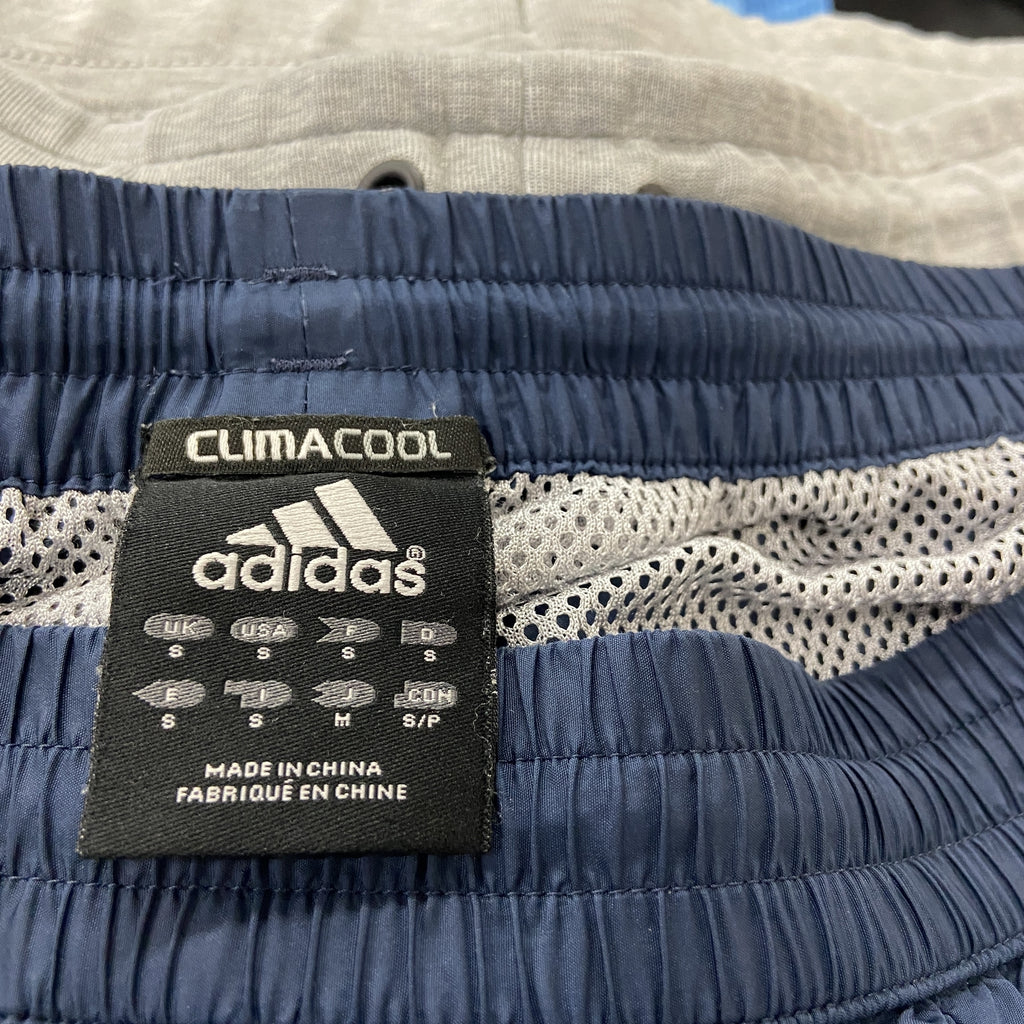 adidas　アディダス　ピステパンツ/ウィンドパンツ　トラックパンツ　紺　ネイビー　Mサイズ　古着